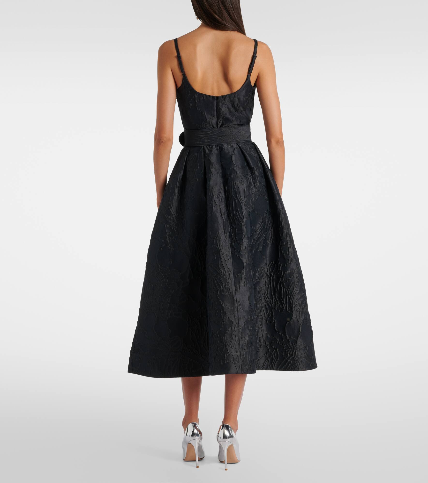 Petra belted jacquard bustier dress - 3