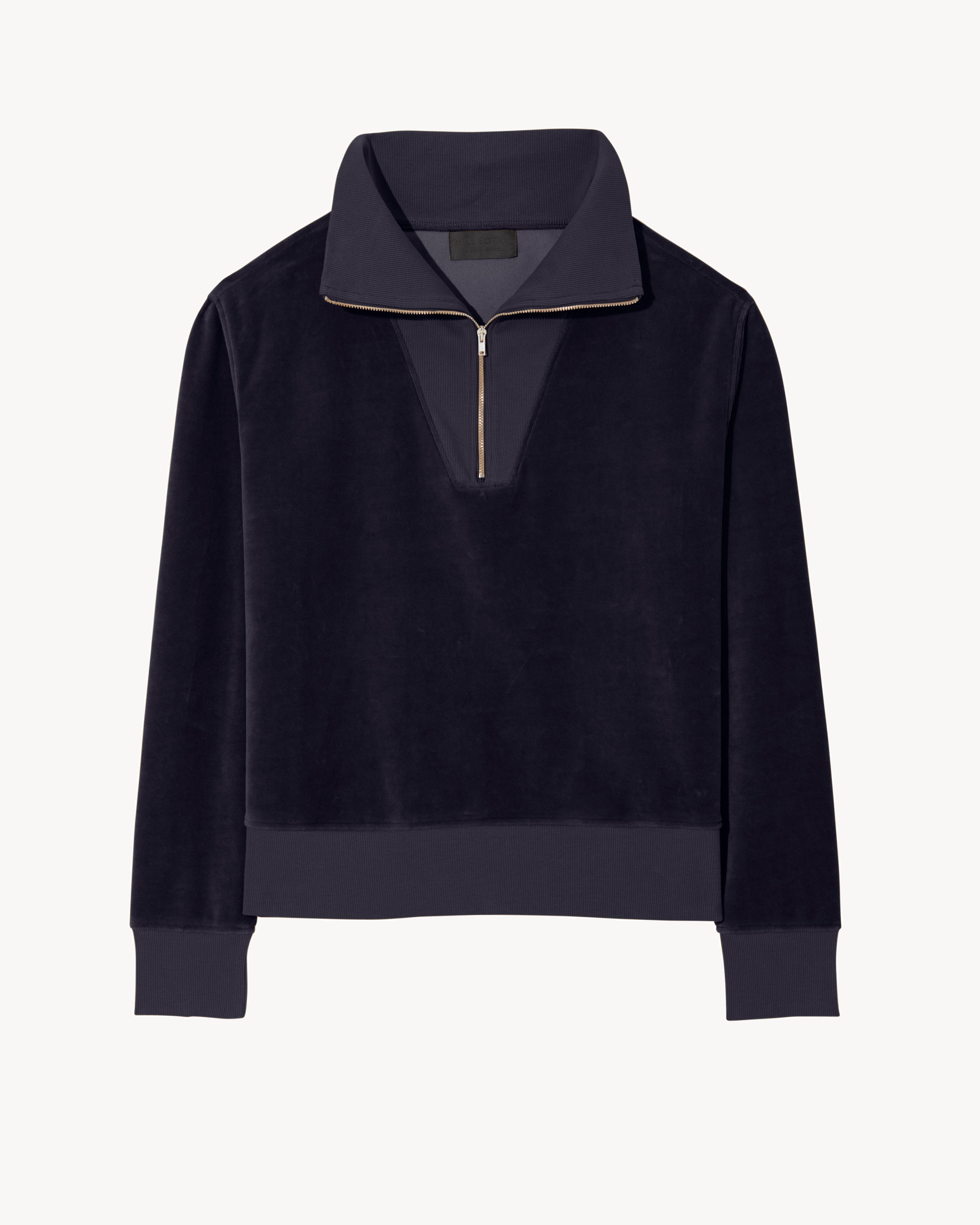 BENTLEY VELOUR QUARTER ZIP SWEATSHIRT - 1