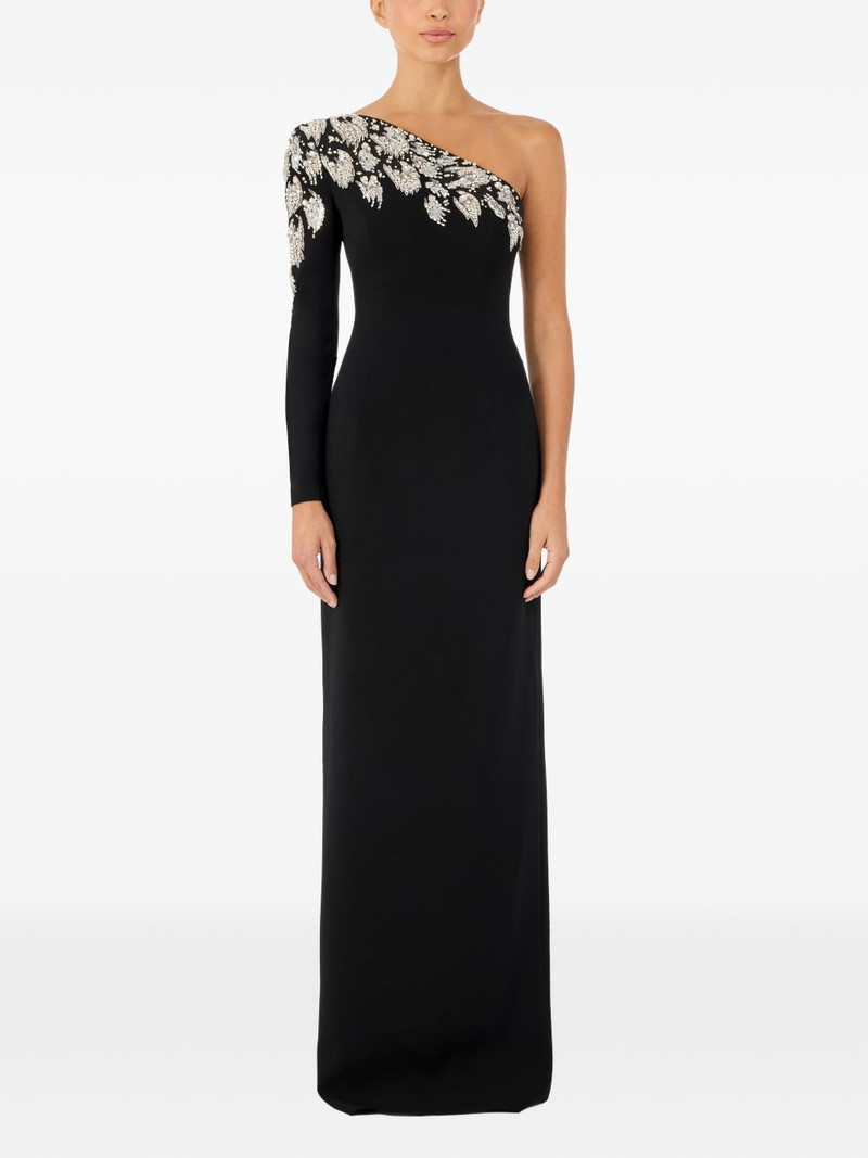 JENNY PACKHAM crystal-embellished one-shoulder maxi dress outlook