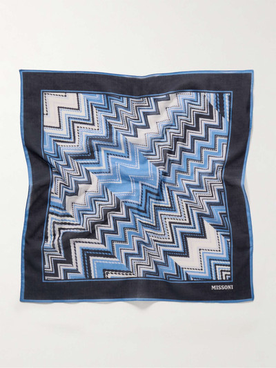 Missoni Printed Striped Cotton-Voile Pocket Square outlook