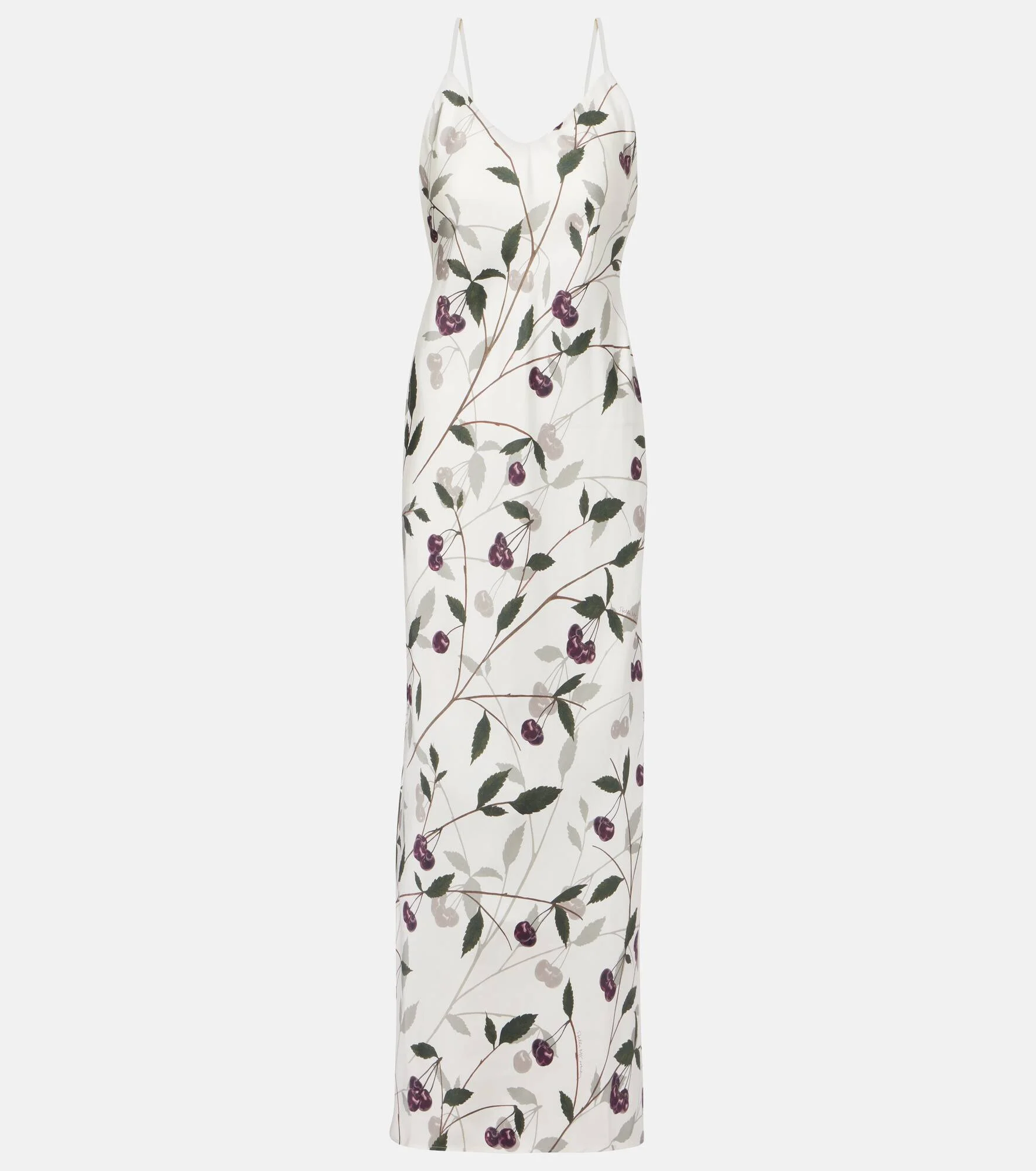 Printed silk maxi dress - 1