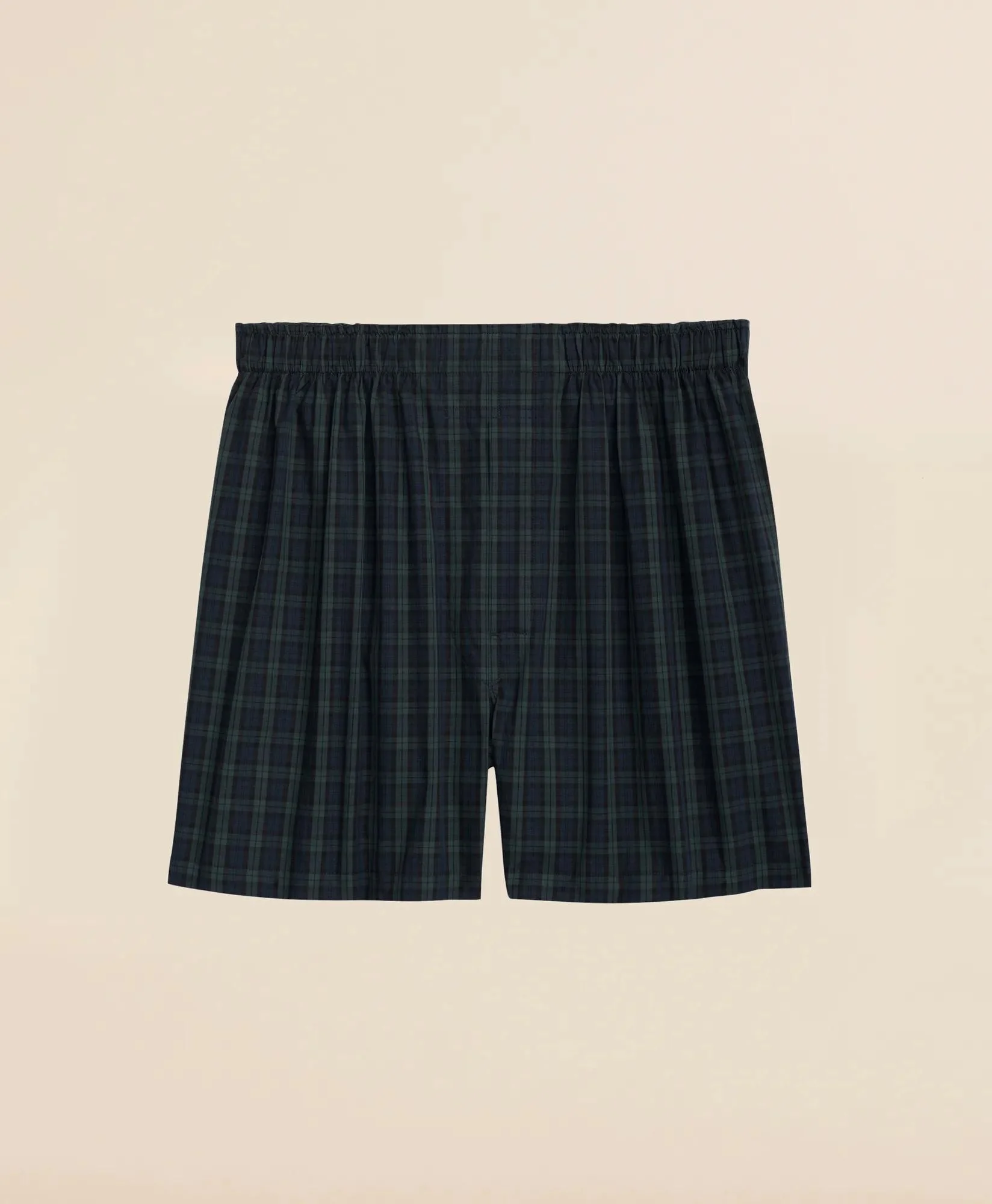 Cotton Poplin Black Watch Tartan Boxers - 1