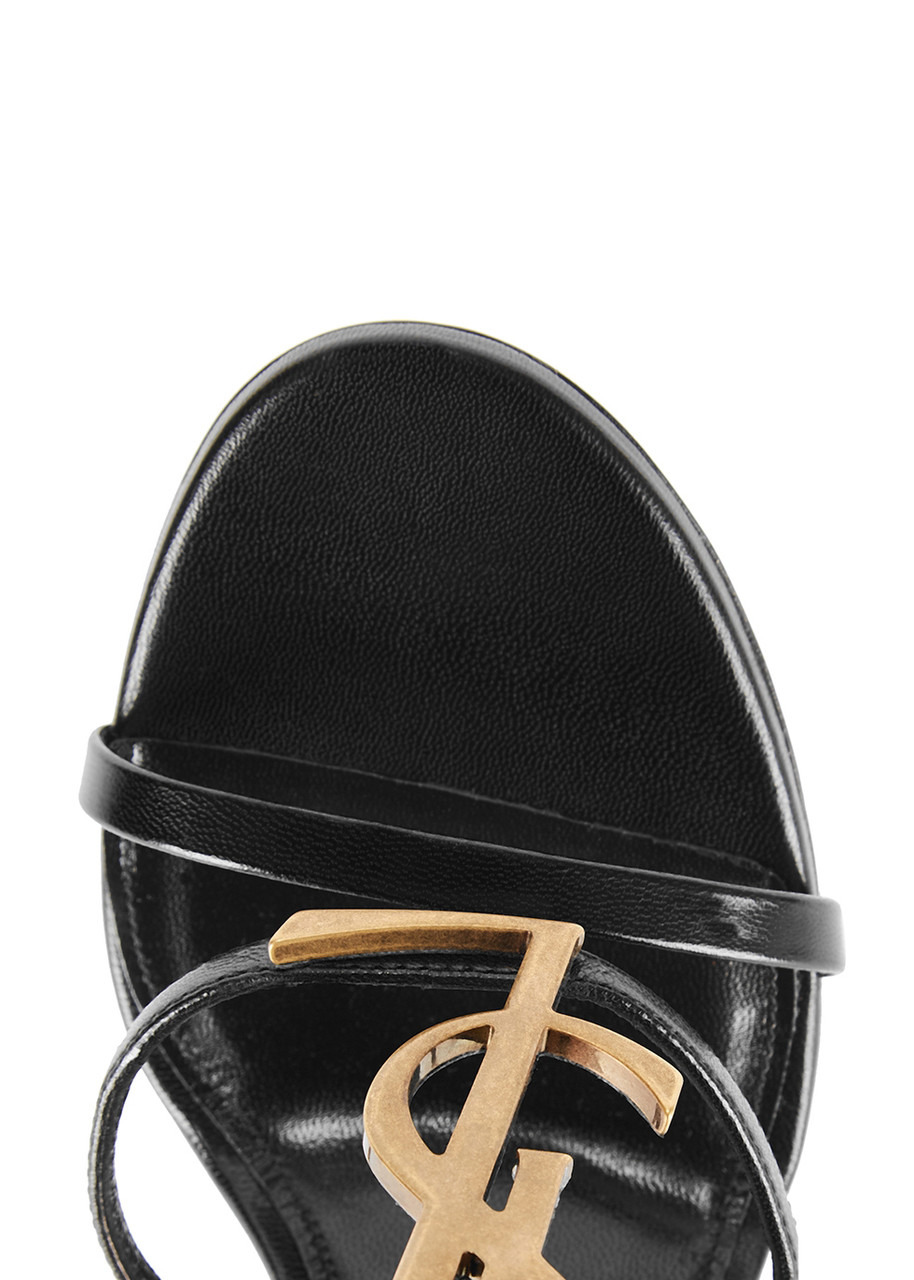 Cassandra 100 black leather sandals - 4