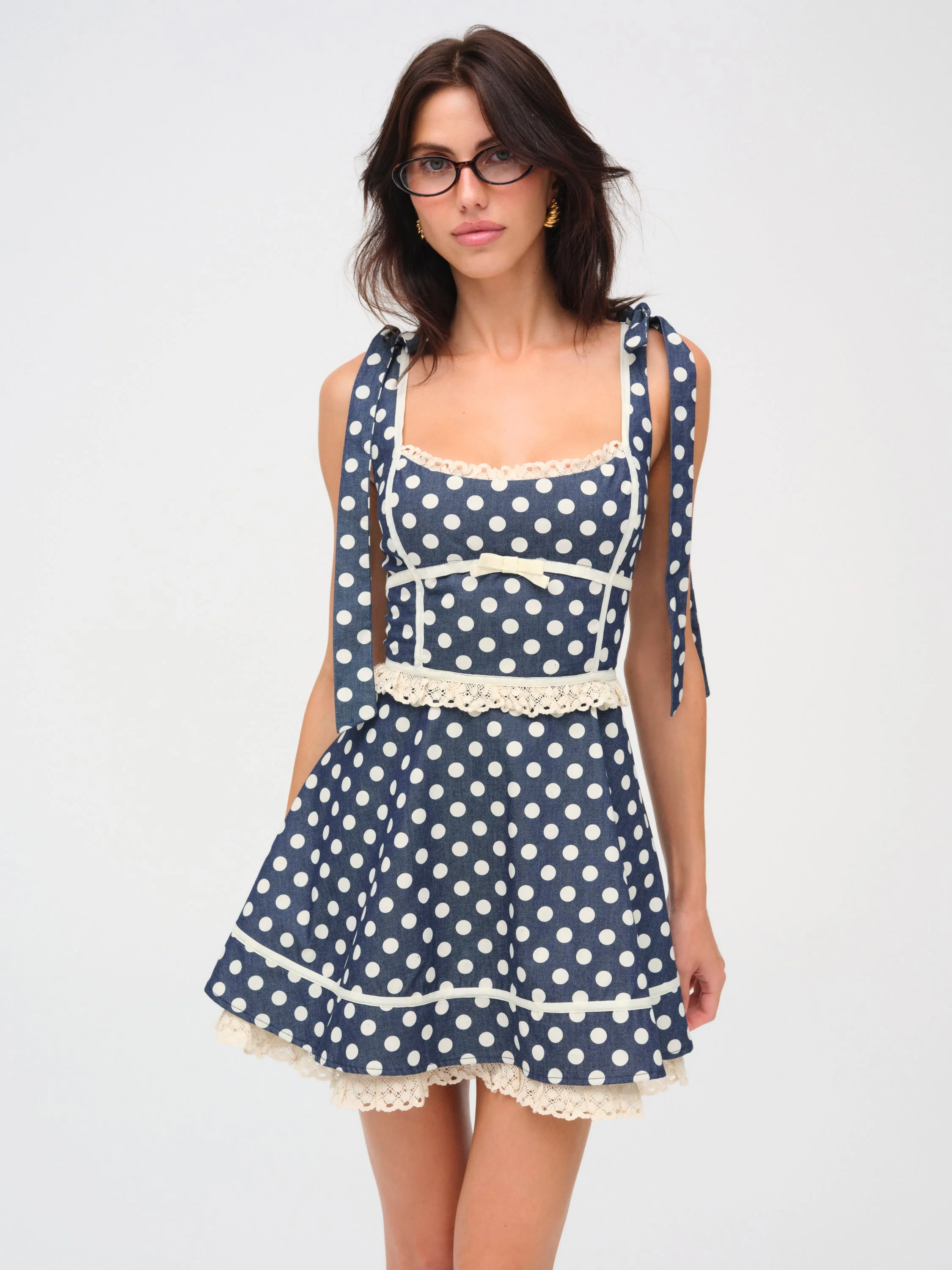 Dolly Dot Mini Dress - 1