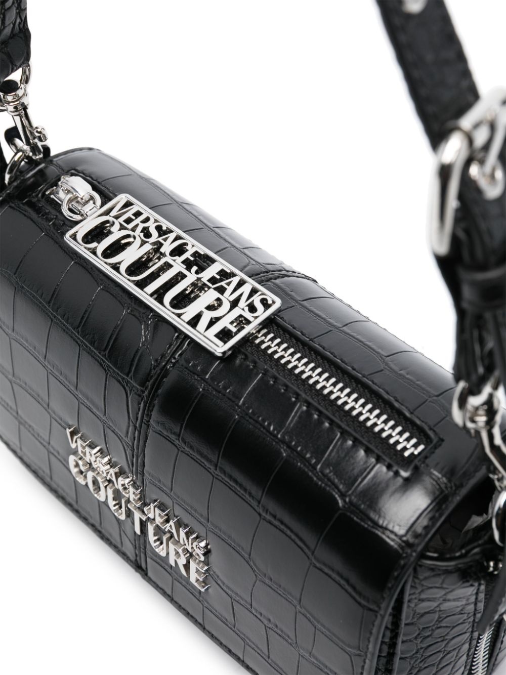 crocodile-effect shoulder bag - 4