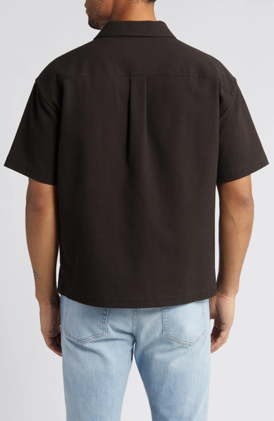 FRAME Textured Short Sleeve Button-Up Shirt outlook