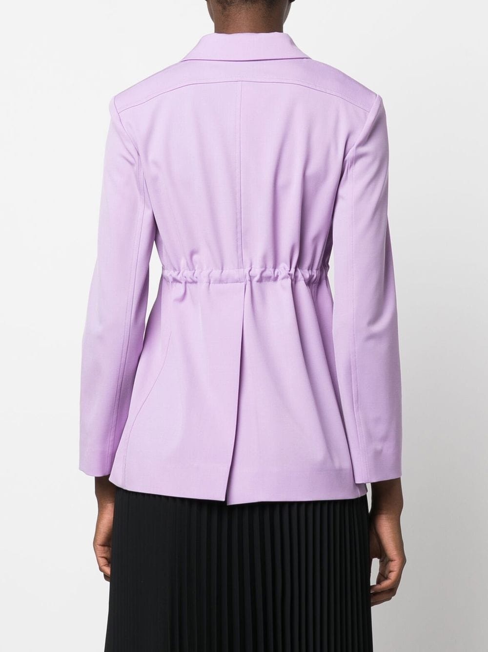 Drawstring single-breasted blazer - 4