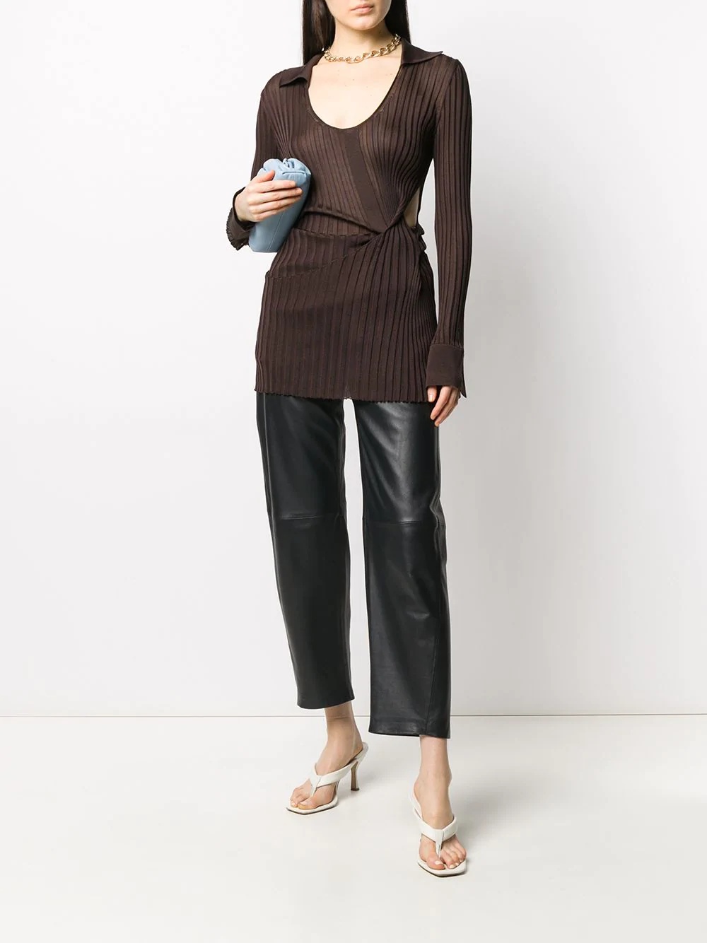 desconstructed knitted jumper - 2