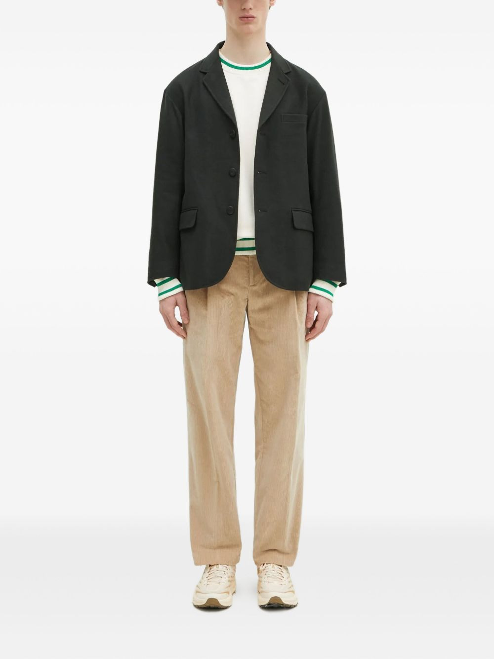 three-button notched-lapel blazer - 2