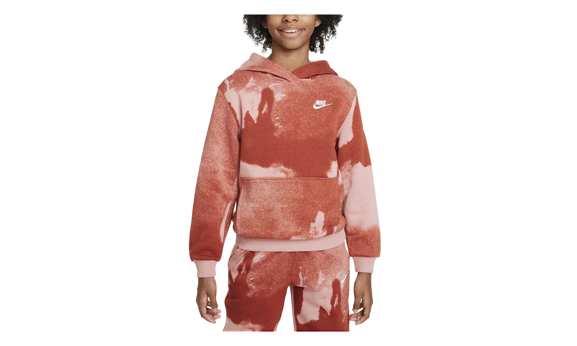 Sportswear Club Fleece Graphic Hoodie GS "Red Stardust" FD3170 618 - 1