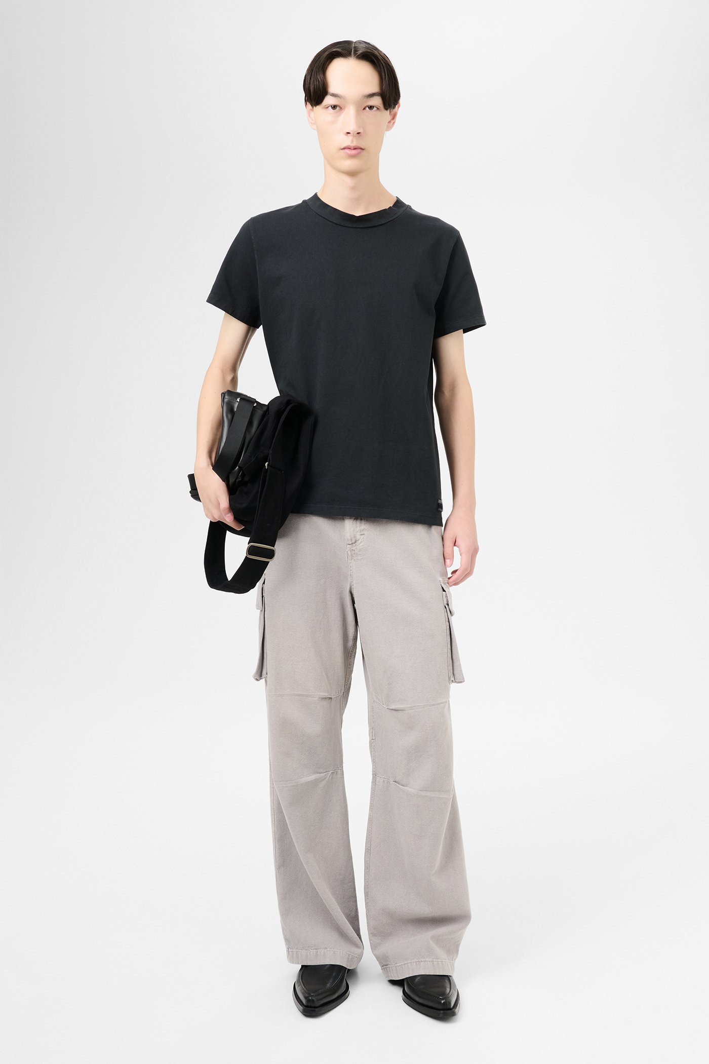 Our Legacy Bliss T-shirt Washed Black Band Jersey | REVERSIBLE