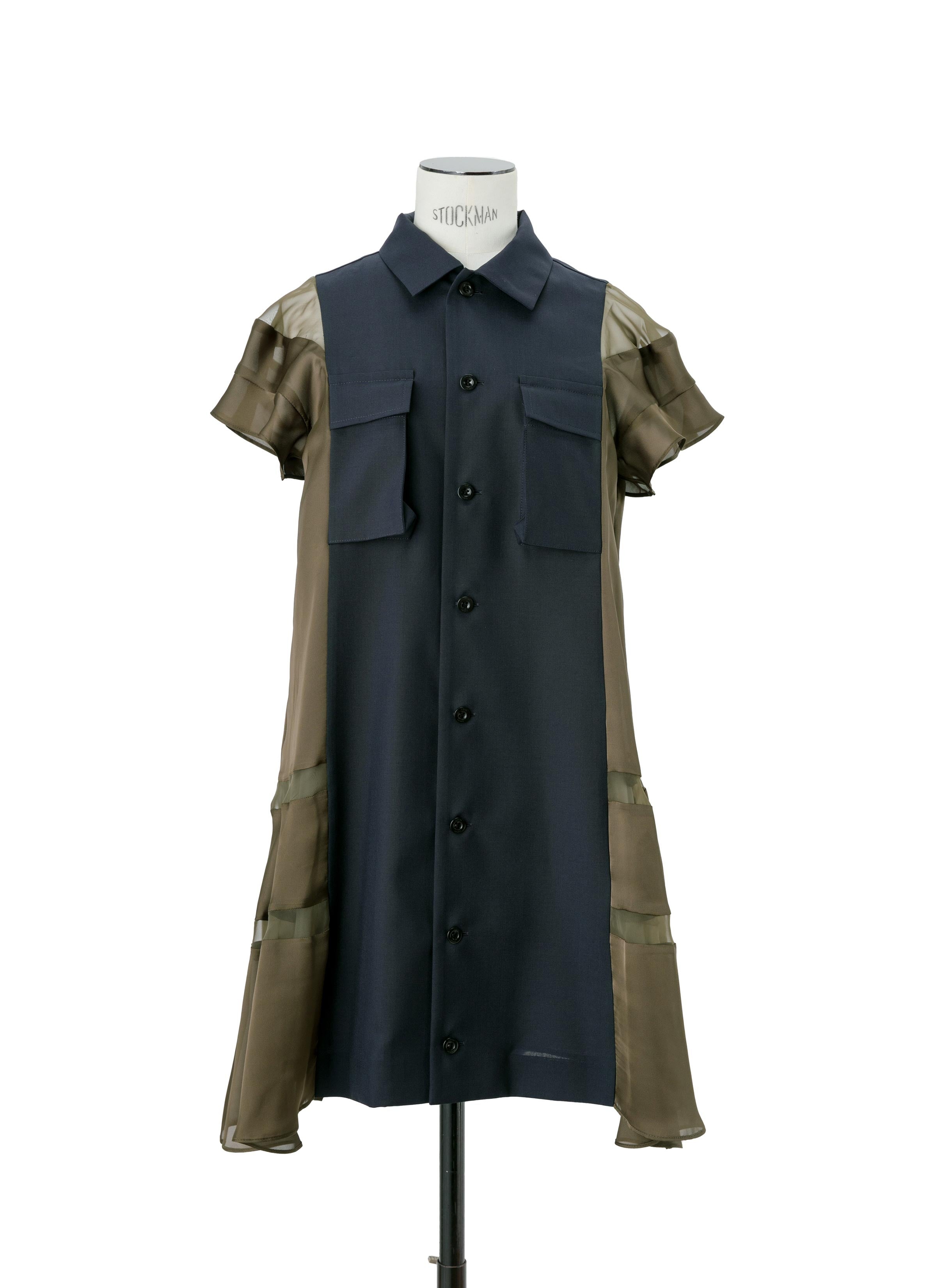 Suiting x Satin Dress - 2