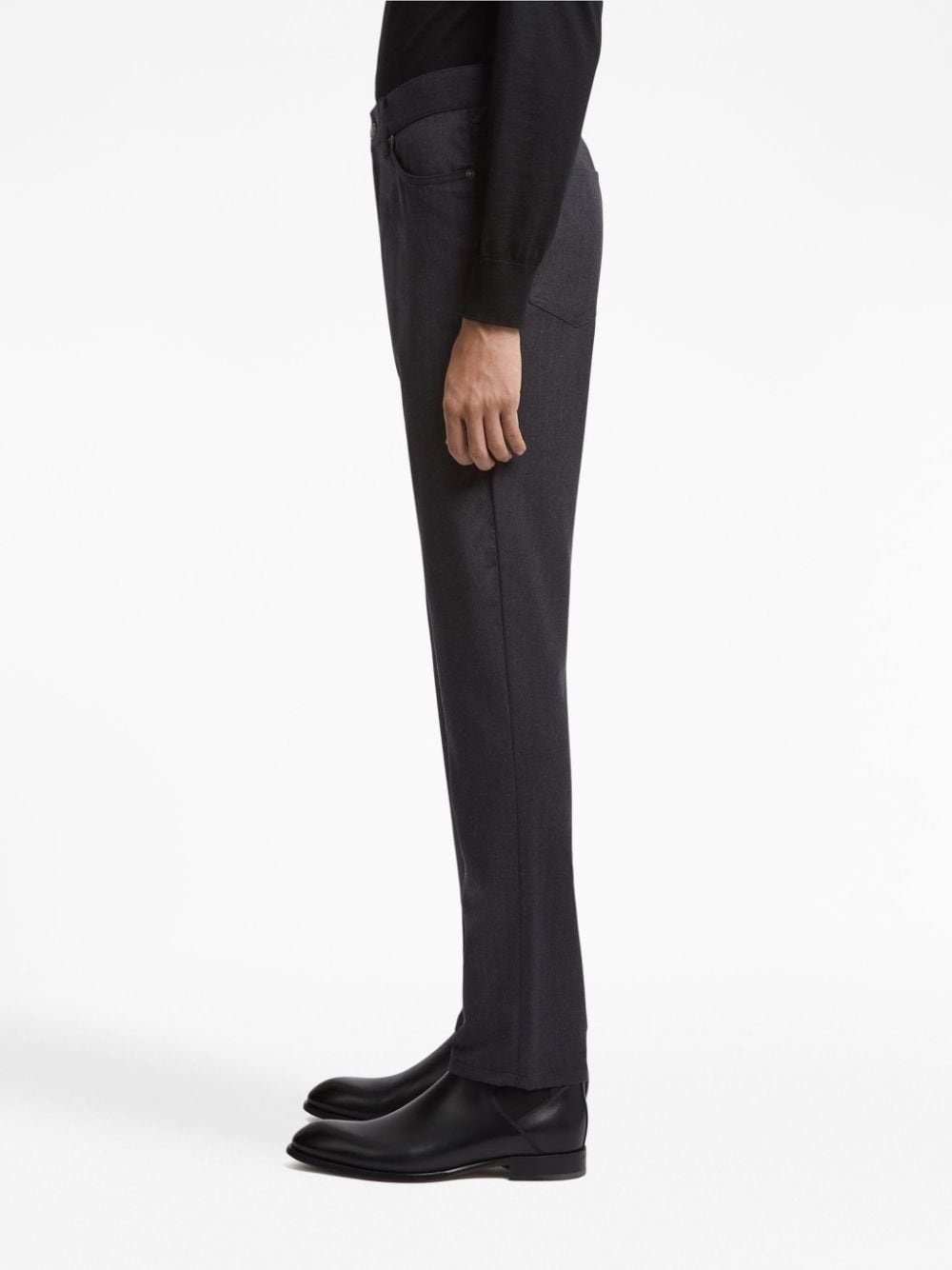Roccia stonewashed wool trousers - 4