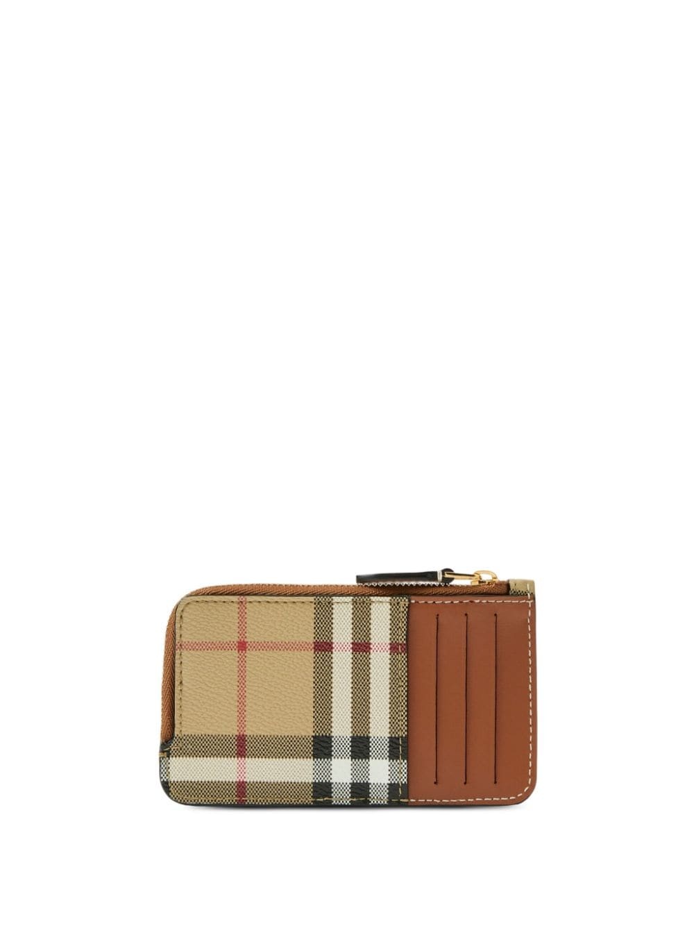 checked leather wallet - 2
