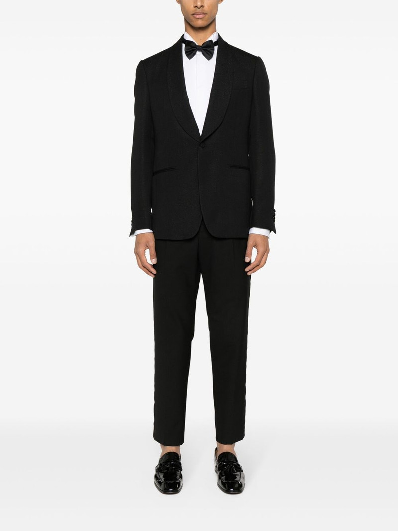 LARDINI metallic-threading blazer outlook