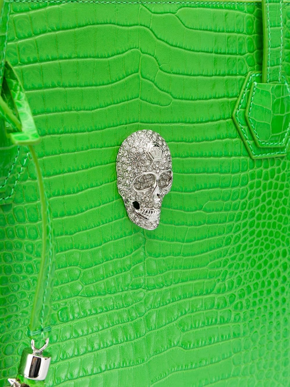 crocodile embossed tote bag - 4