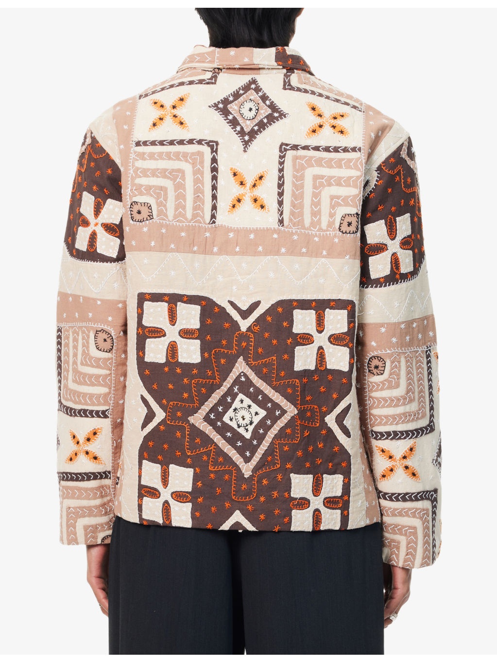 Embroidered Cropped Cotton Jacket - 4