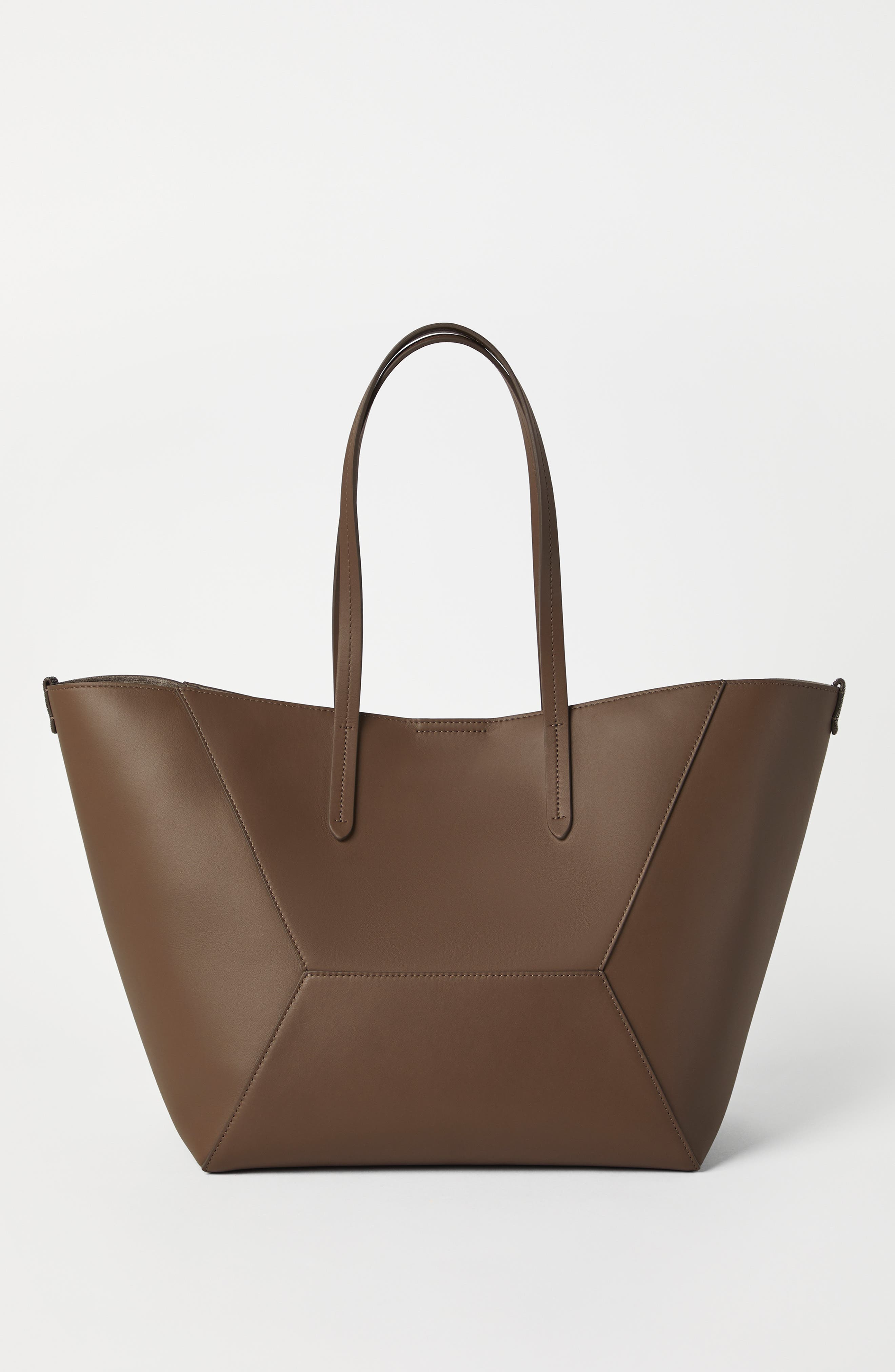 Brunello Cucinelli Calfskin BC Duo bag in Brown Gianduia at Nordstrom - 3