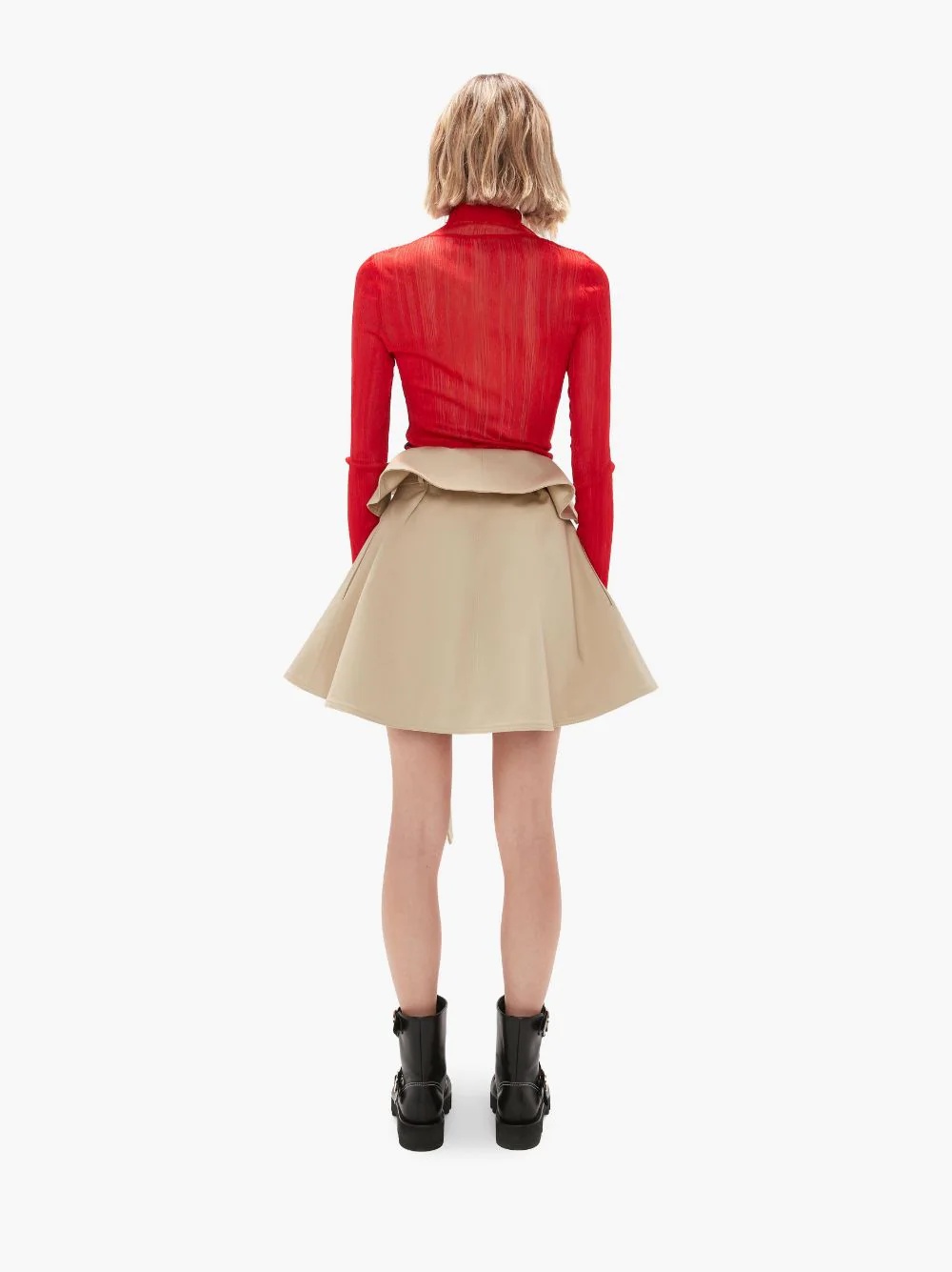 FOLDOVER WAIST MINI SKIRT - 4