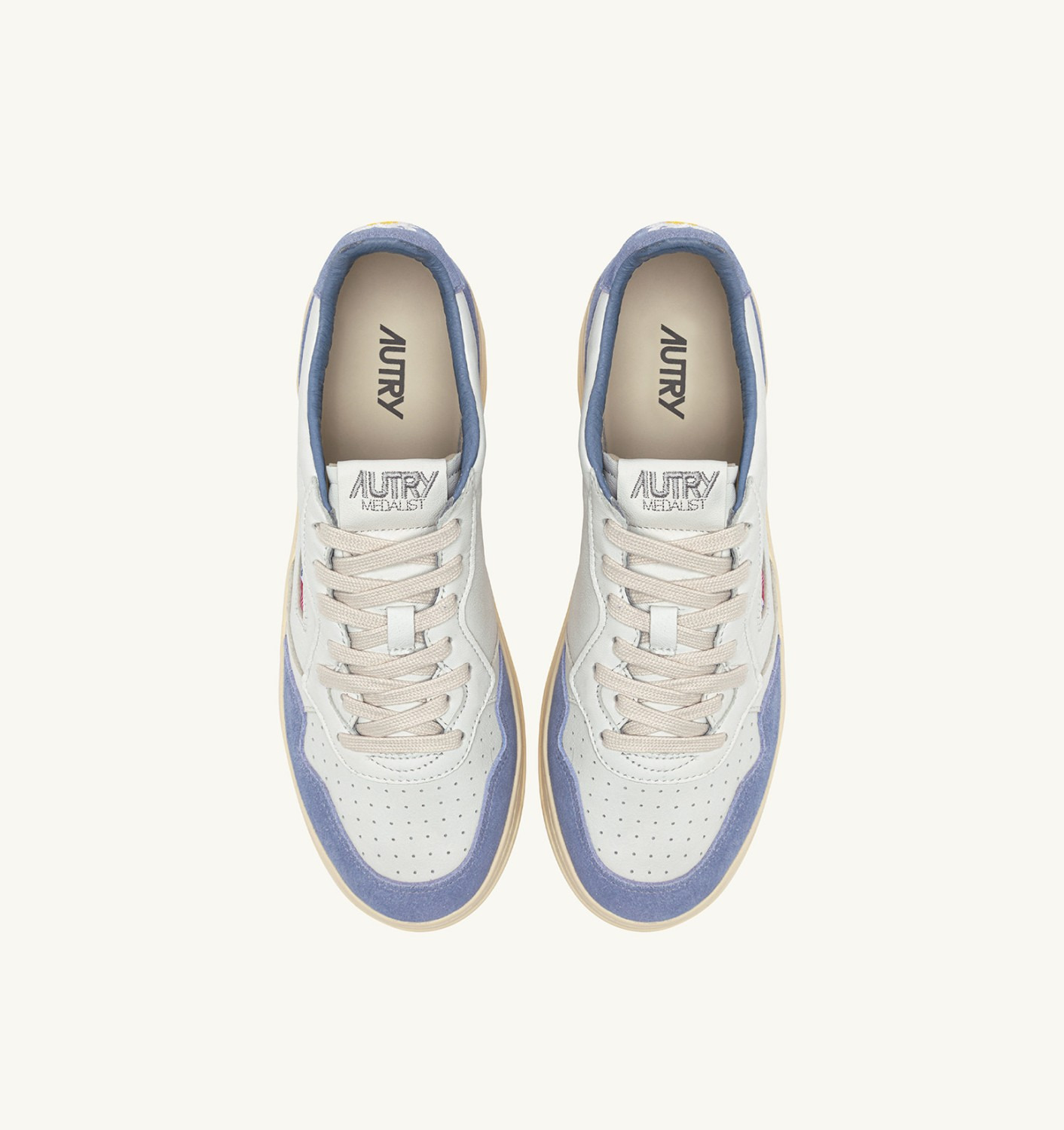 MEDALIST LOW SNEAKERS IN SUEDE AND LEATHER COLOR WHITE AND CLAUDIA - 5