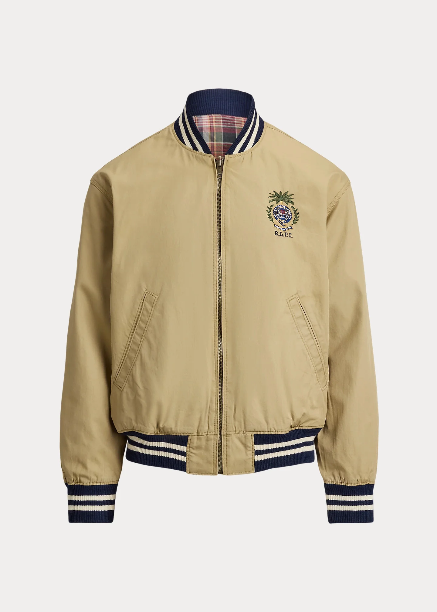 Reversible Twill-Madras Track Jacket - 1