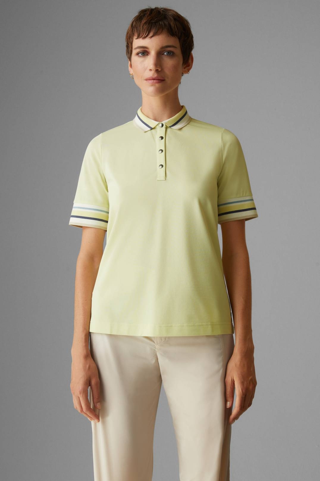 ZOFIE POLO SHIRT IN PASTEL YELLOW - 2