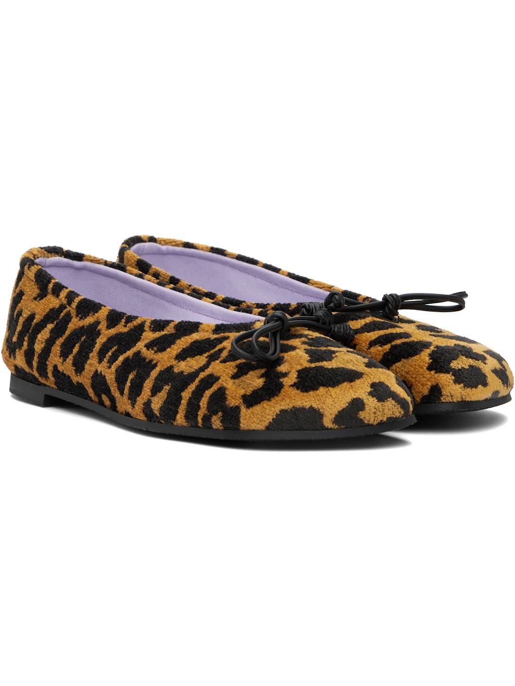 Black & Tan Ryder Leopard Ballerina Flats - 4