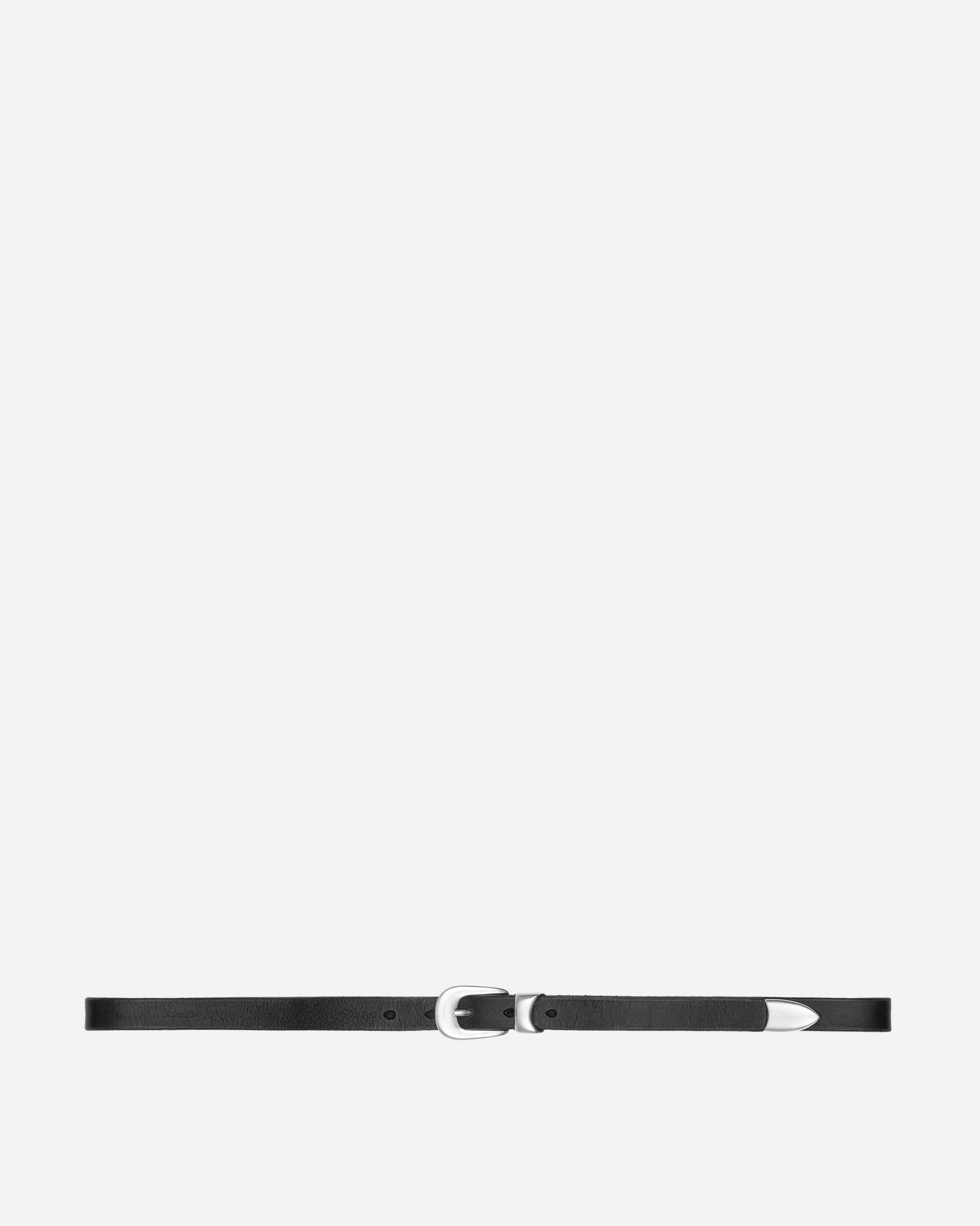 2cm Leather Belt Black - 1