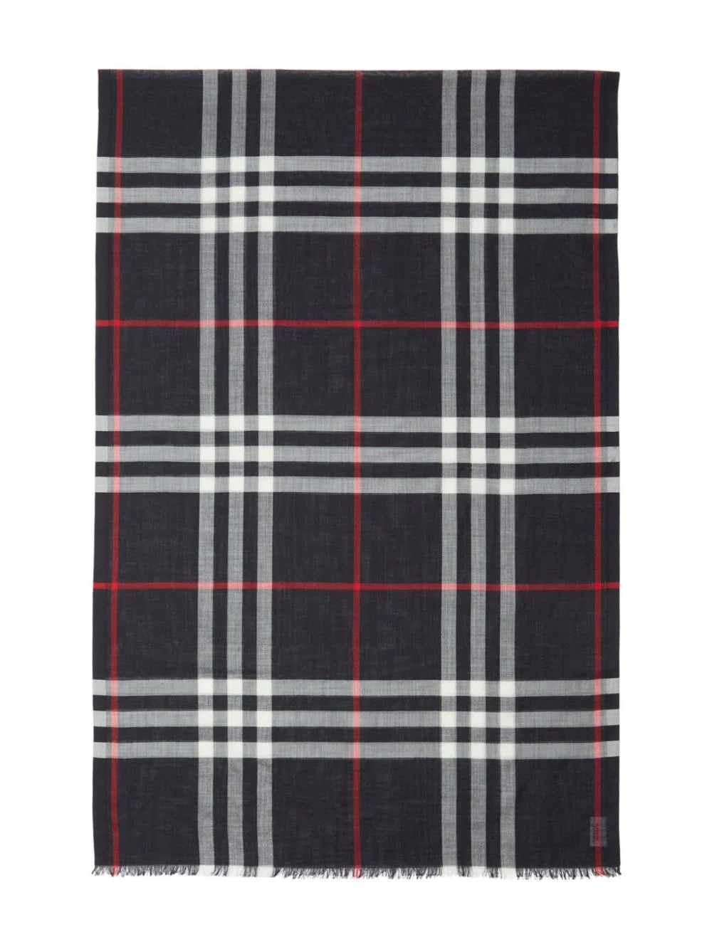 CHECK WOOL-SILK SCARF - 2