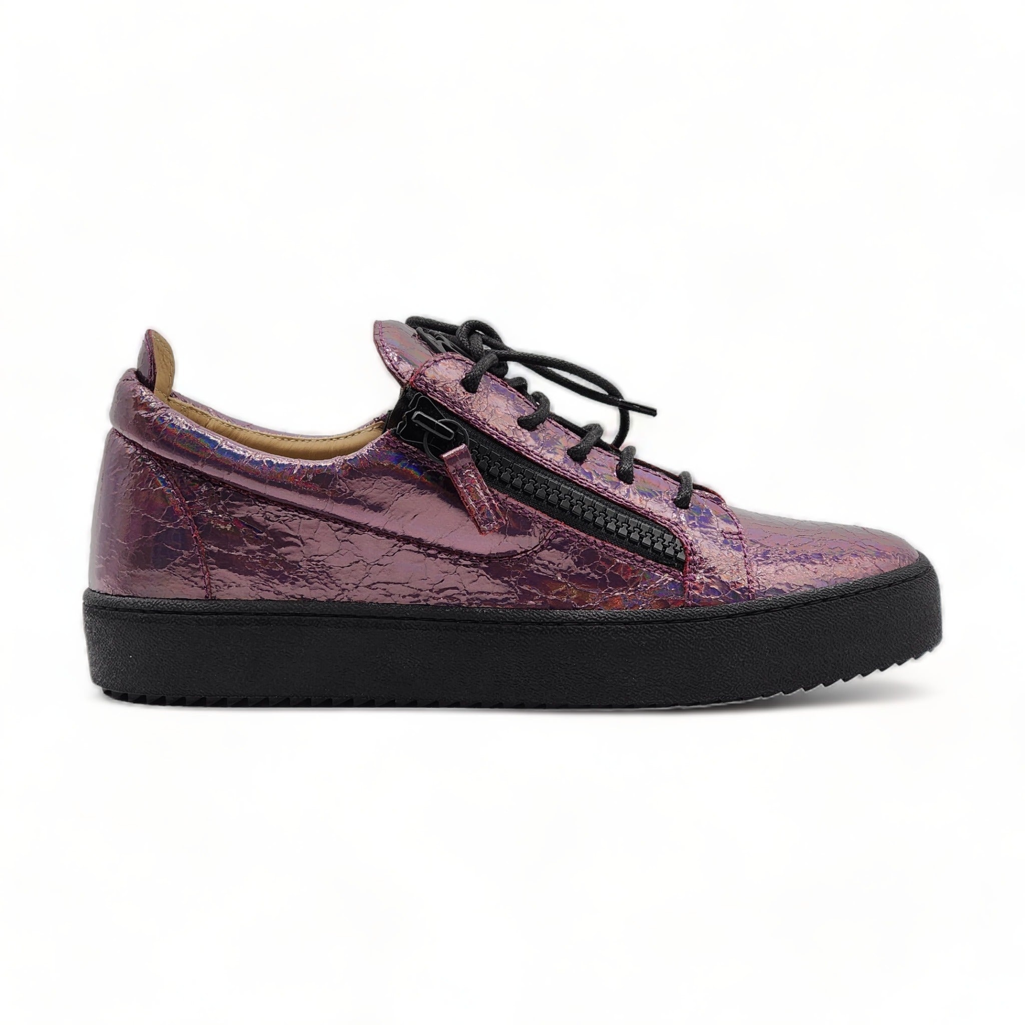 Giuseppe Zanotti Birel Metallic Leather Sneakers _ purple - 2
