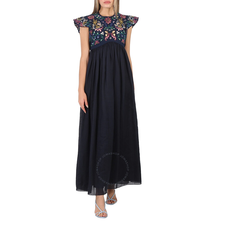 Chloe Ladies Empire Ruffled Maxi Dress - 3