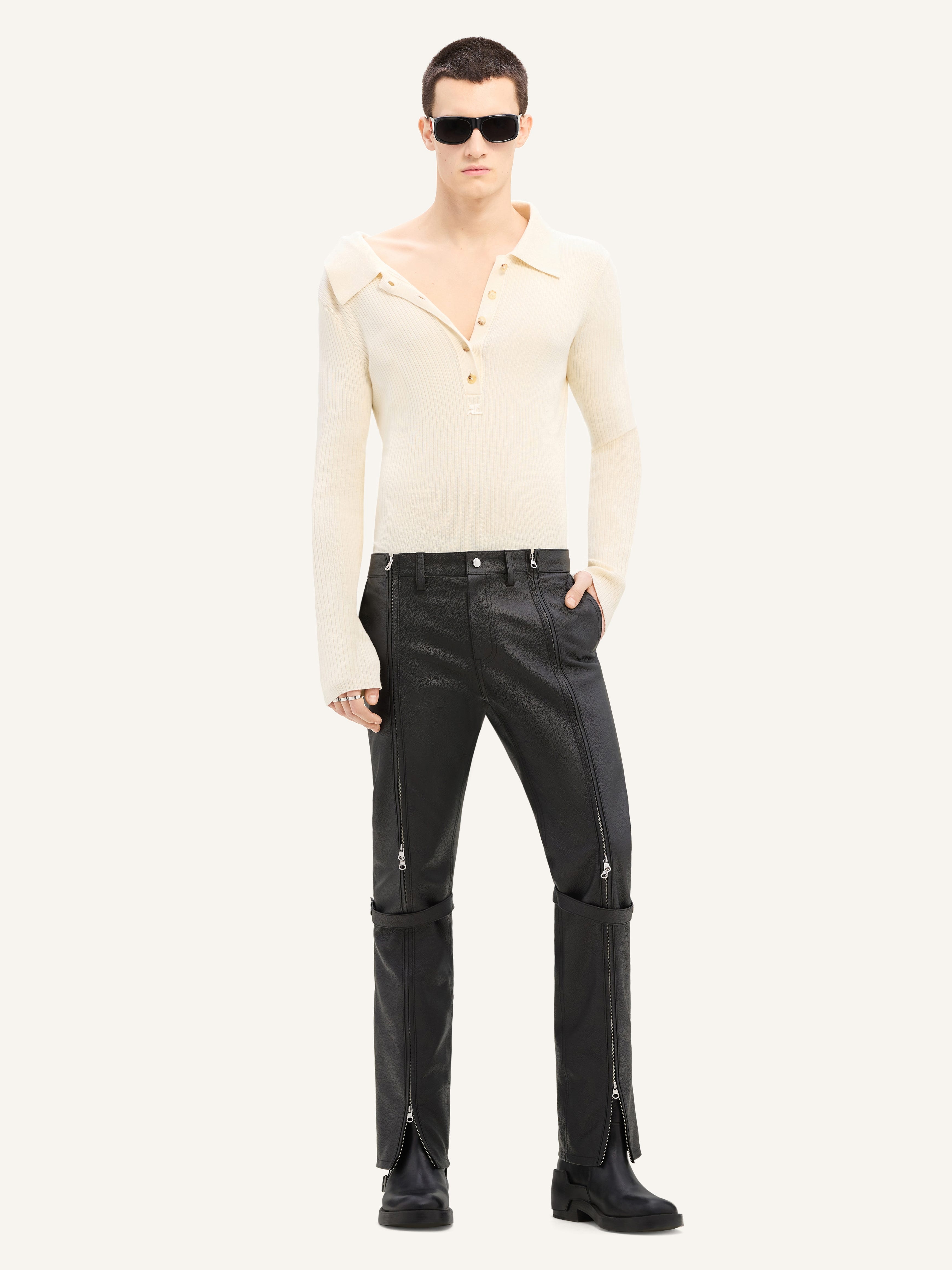 MULTI-BUTTONS LIGHT WOOL POLO - 2