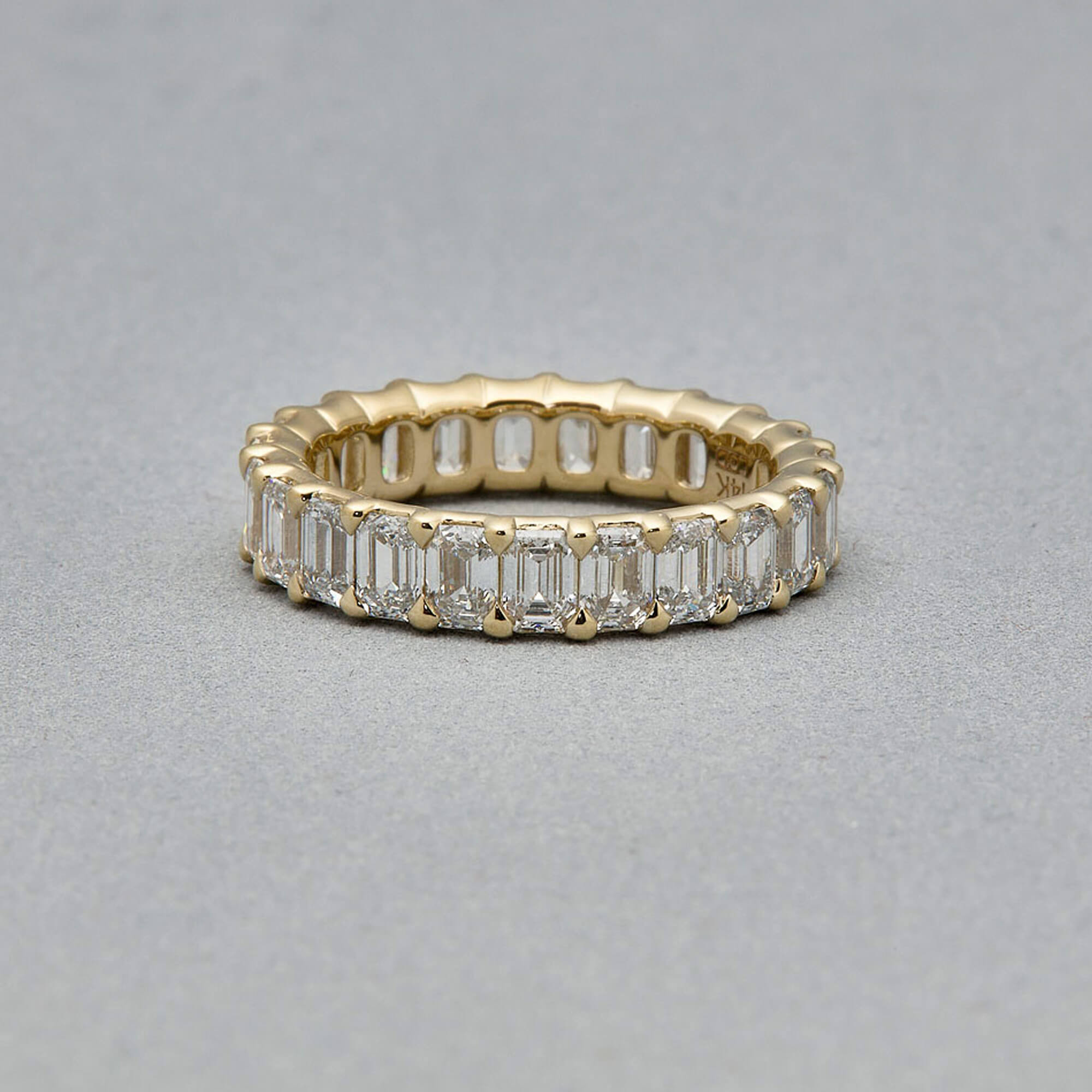 LAB-Created Emerald Cut Eternity Band - 4