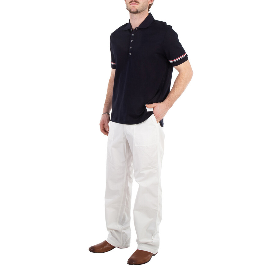 Thom Browne Short Sleeve Cotton Polo Shirt - 4