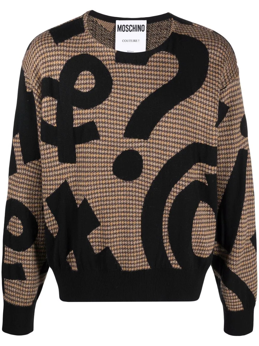 Symbols intarsia long-sleeve jumper - 1