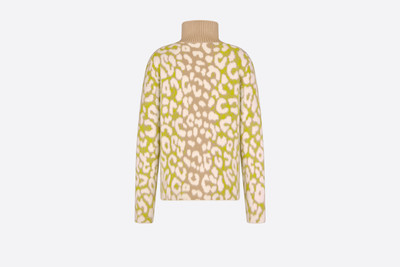 Dior Stand Collar Sweater with Leopard Motif outlook