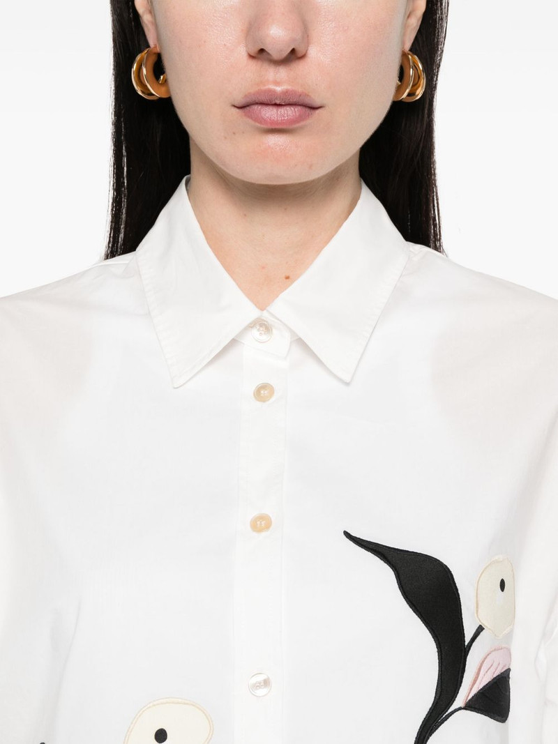 floral-appliqué shirt 5