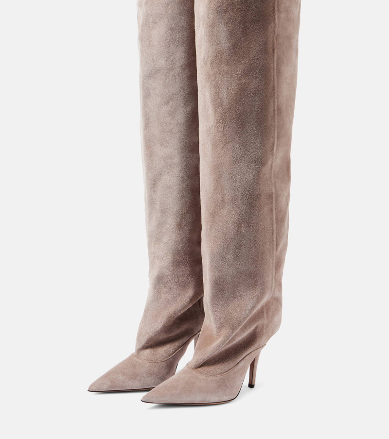 Ines suede over-the-knee boots 4