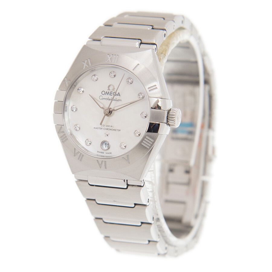 Omega Constellation Manhattan Automatic Chronometer Diamond White Dial Ladies Watch 131.10.29.20.55. - 4