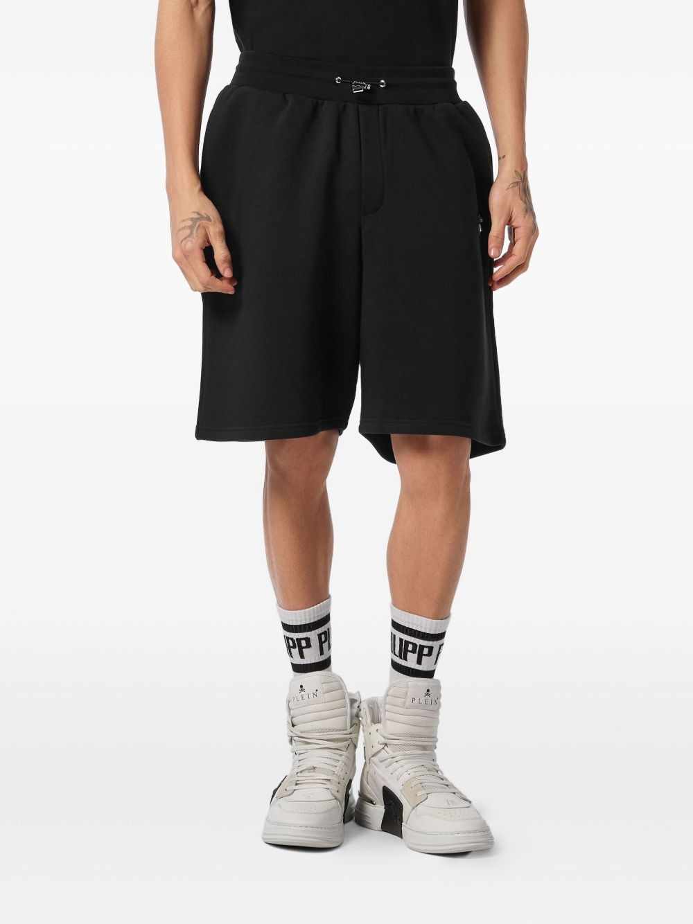 cotton track shorts - 3