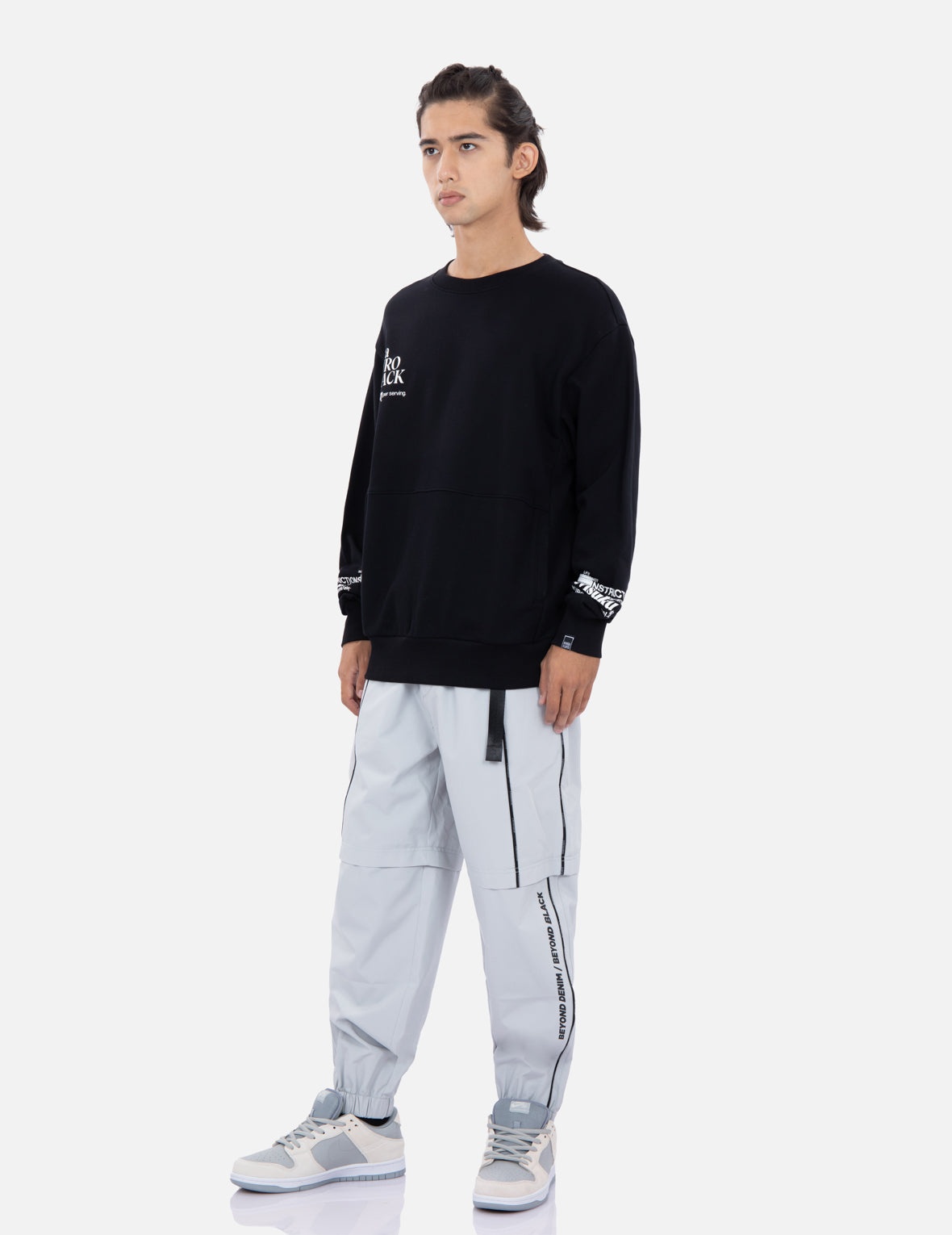 Slogan Print Oversized Sweatshirt - 3
