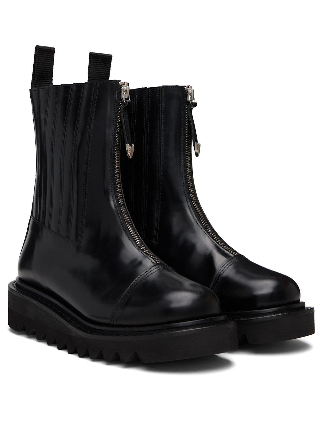 Black Leather AJ1219 Boots - 4