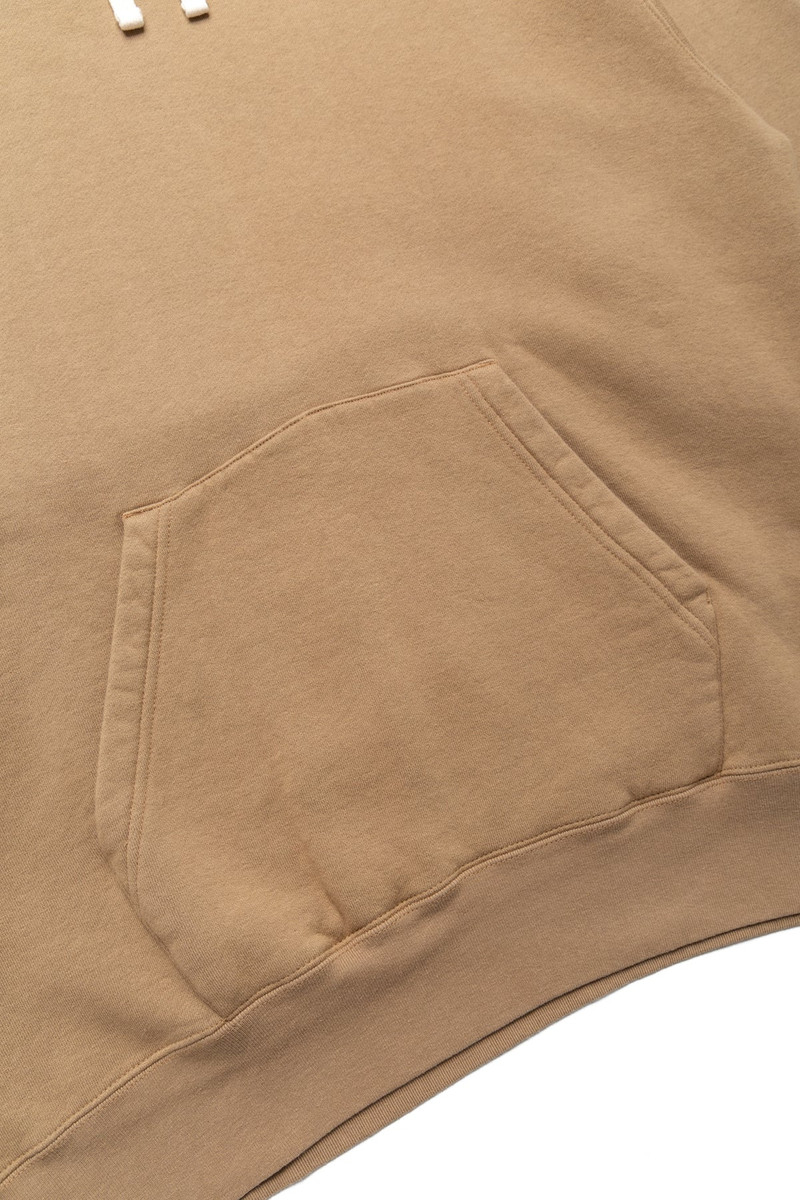 Sweat Pullover Hoodie Raised Back - Khaki 6