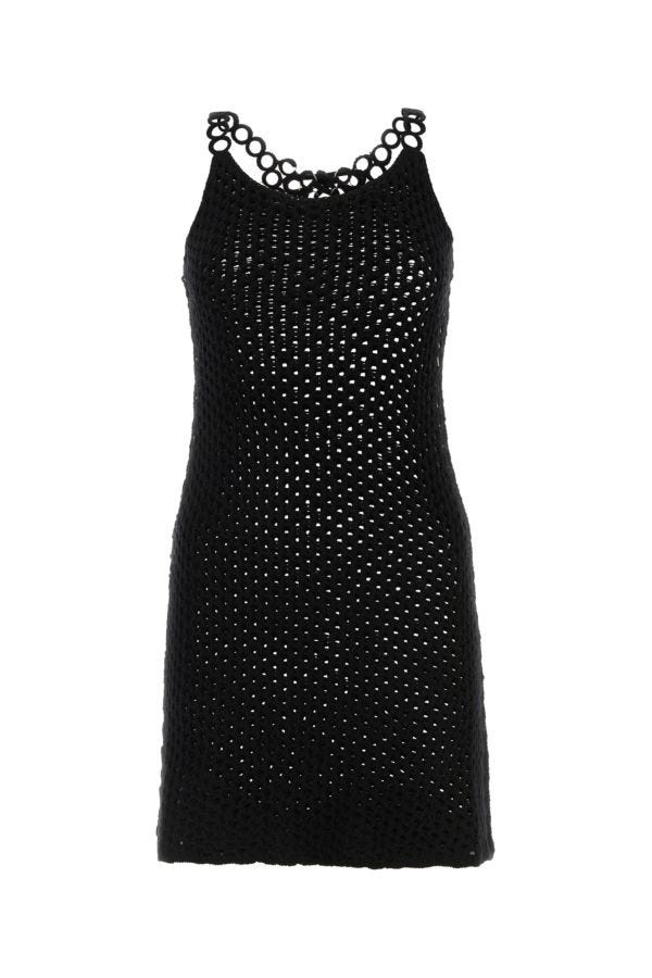 ワンピース CHLOE Black Crochet Mini Dress Chloé Crochet Minidress | Black | FARFETCH