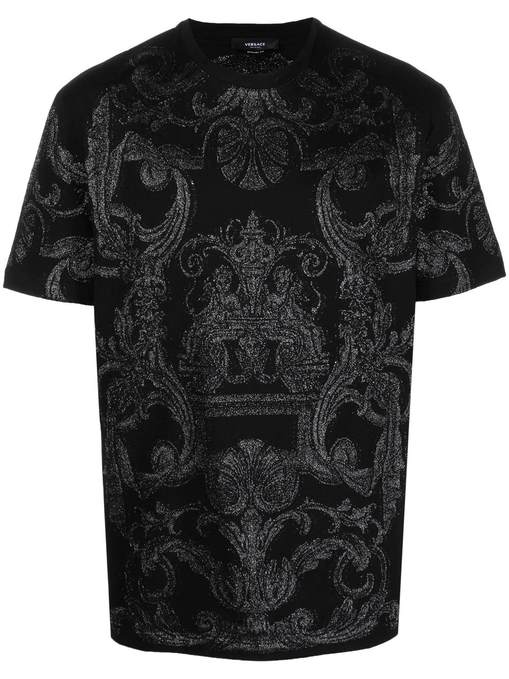 metallic Barocco-print T-shirt - 1