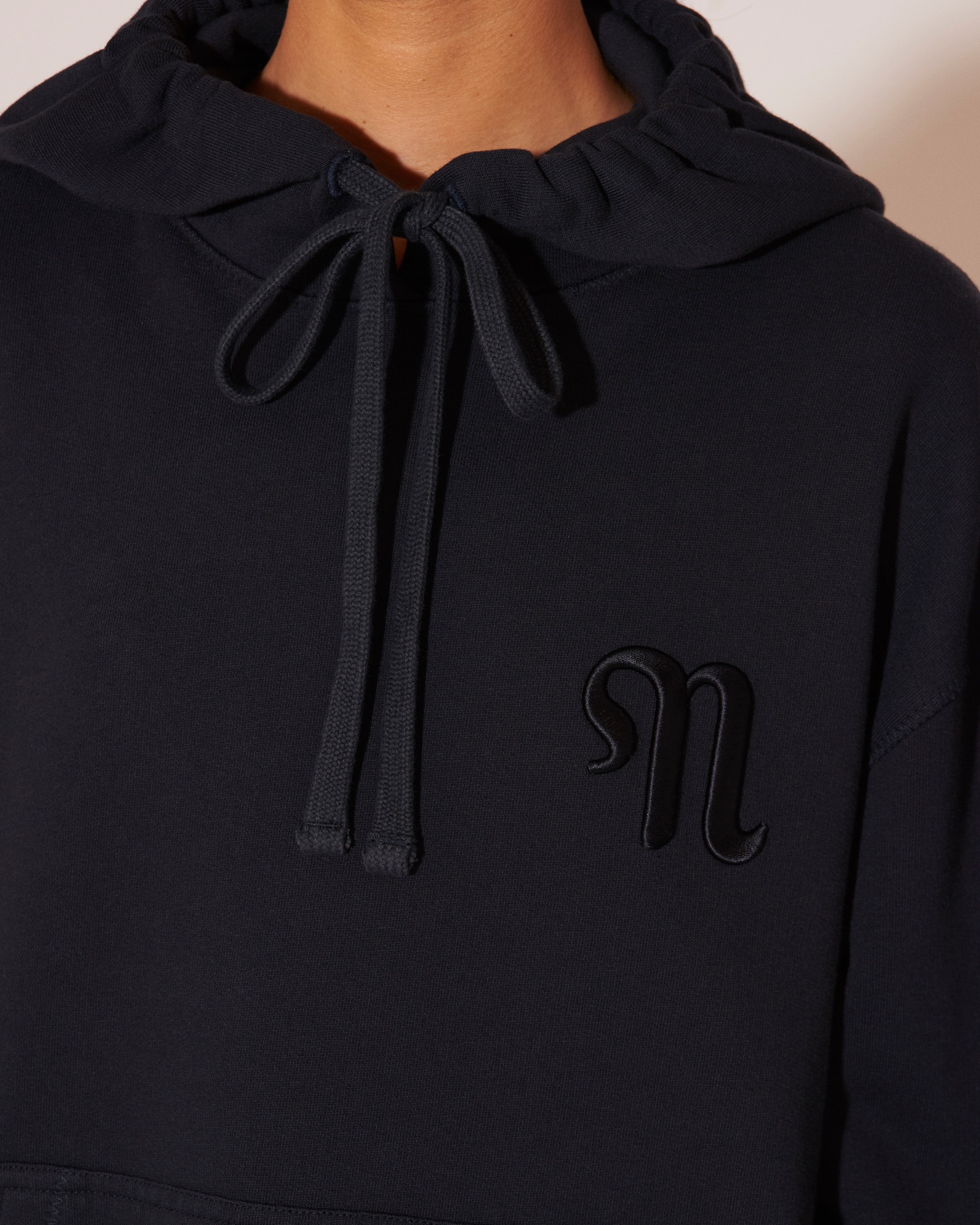 EVER - Fleece monogrammed oversized hoodie - Navy - 8