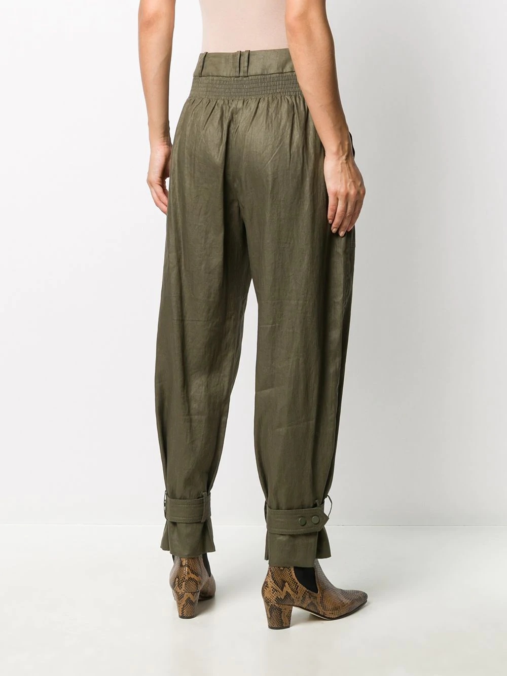 Lucky tapered linen trousers - 4