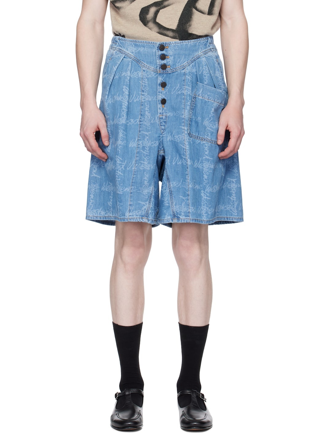 Blue Romario Bermuda Shorts - 1