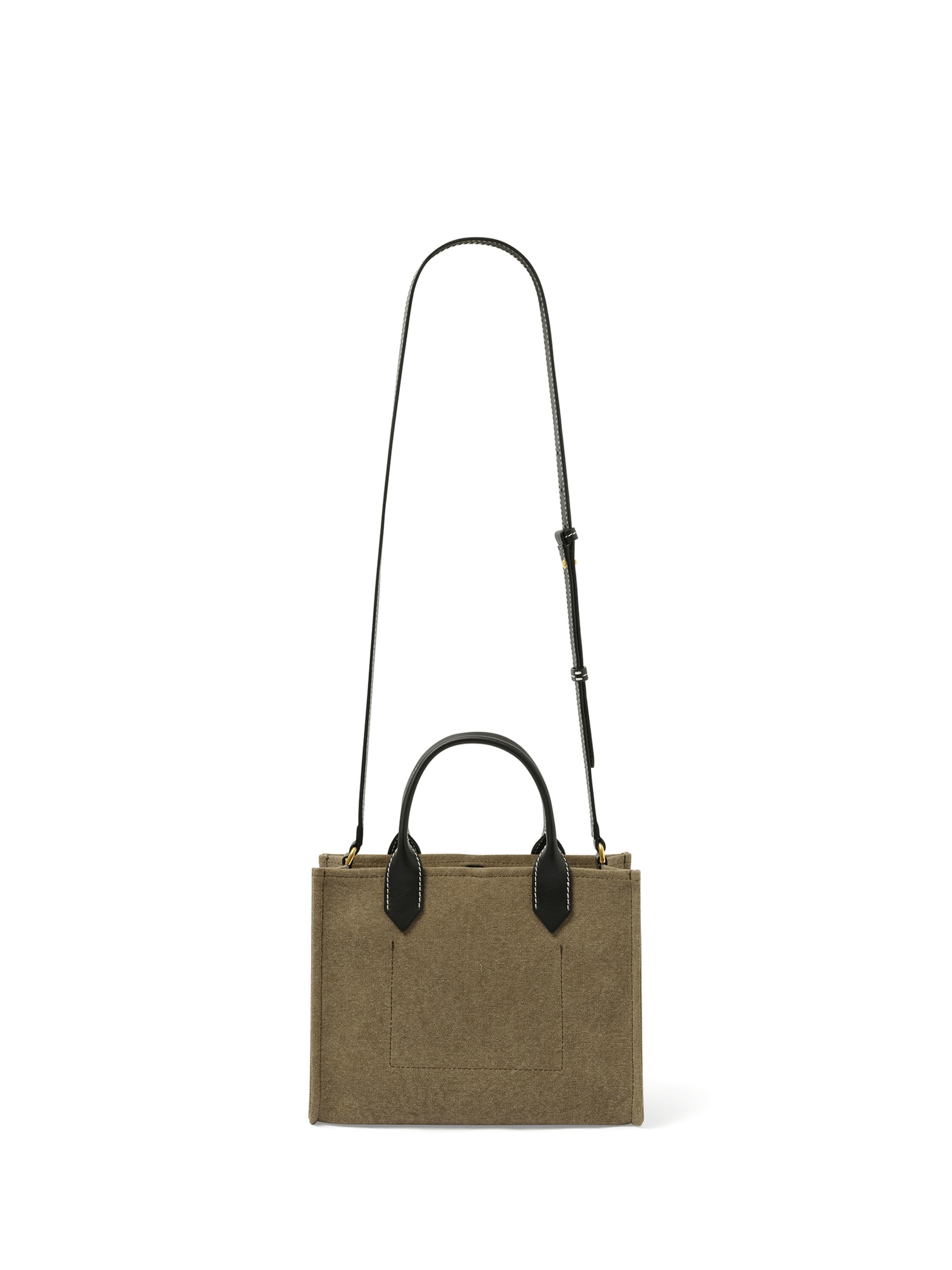 B-Army Small Canvas Shopper Bag in Khaki/Black - 6