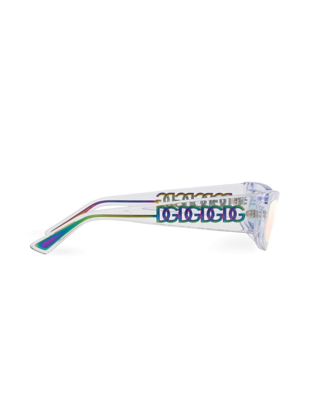 transparent rectangle-frame sunglasses - 5